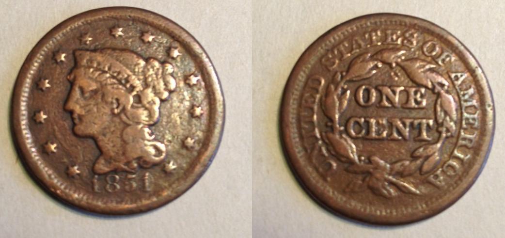 1851-Large-Cent-To-Grade