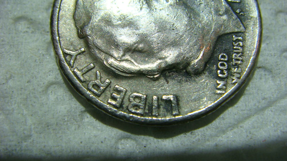 1973-Dime...raised-Metal-Front-Of-Face