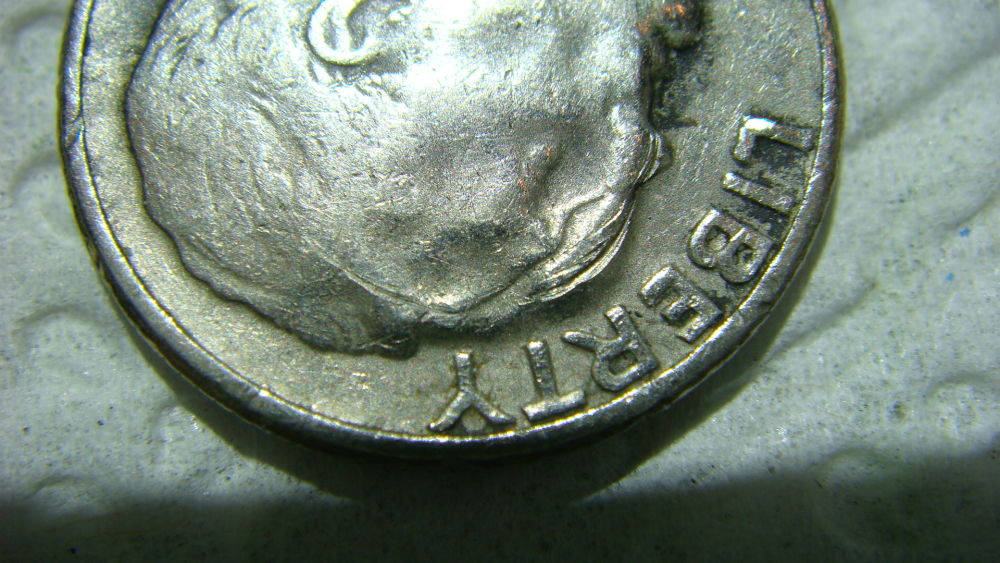 1973-Dime...raised-Metal-Front-Of-Face