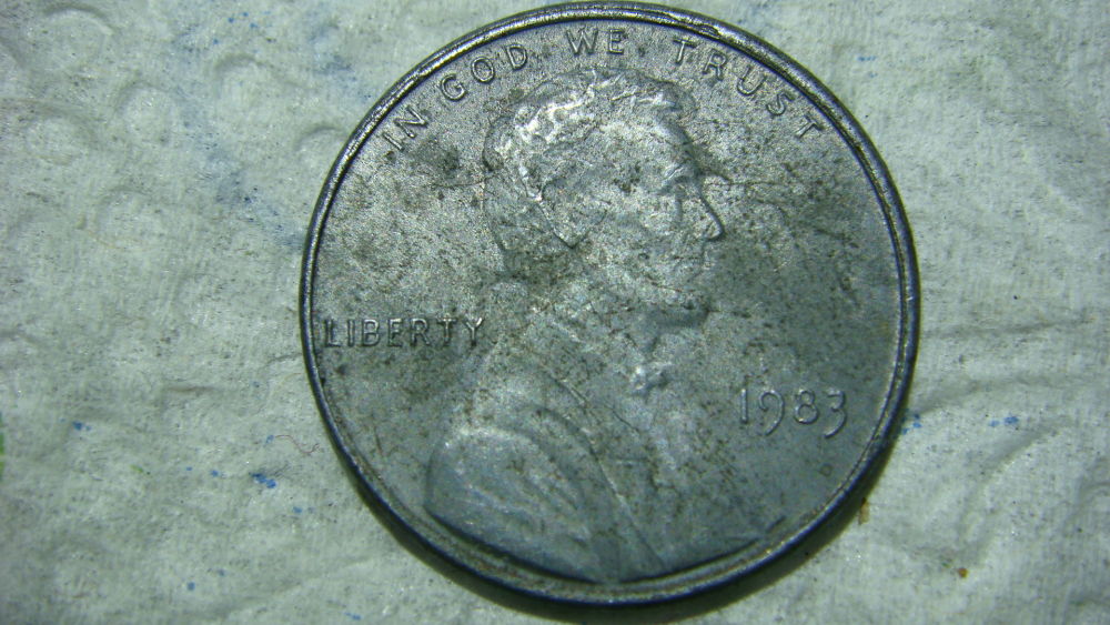 1983-Lincoln-Cent...missing-Copper-Plating?