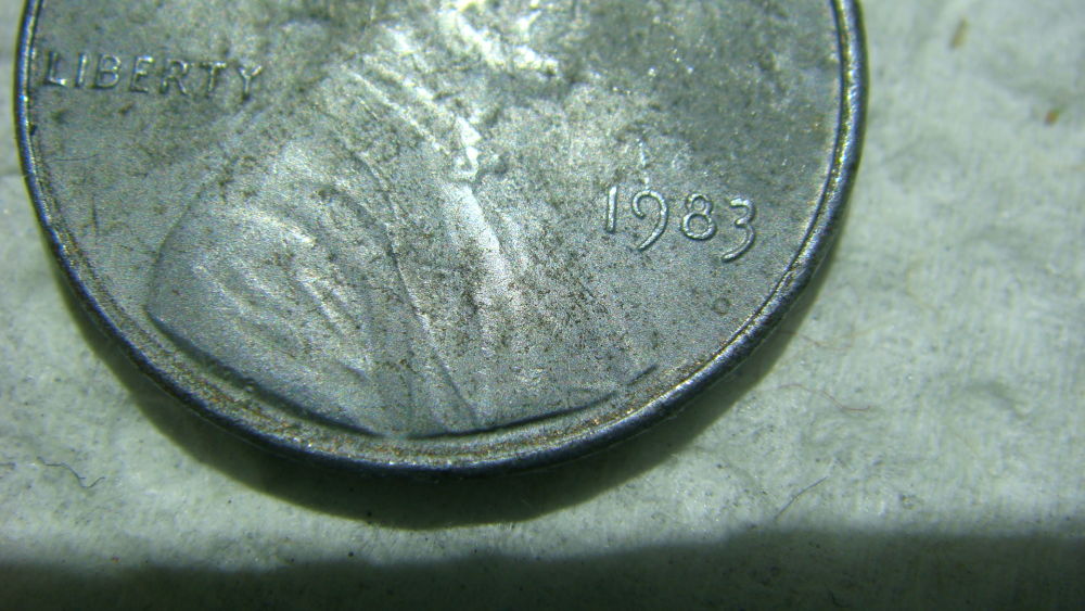 1983-Lincoln-Cent...missing-Copper-Plating?