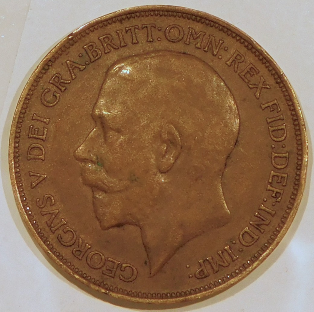 1916-Georgivs-V-UK-Large-Cent-Found-While-Half-Dollar-CRH