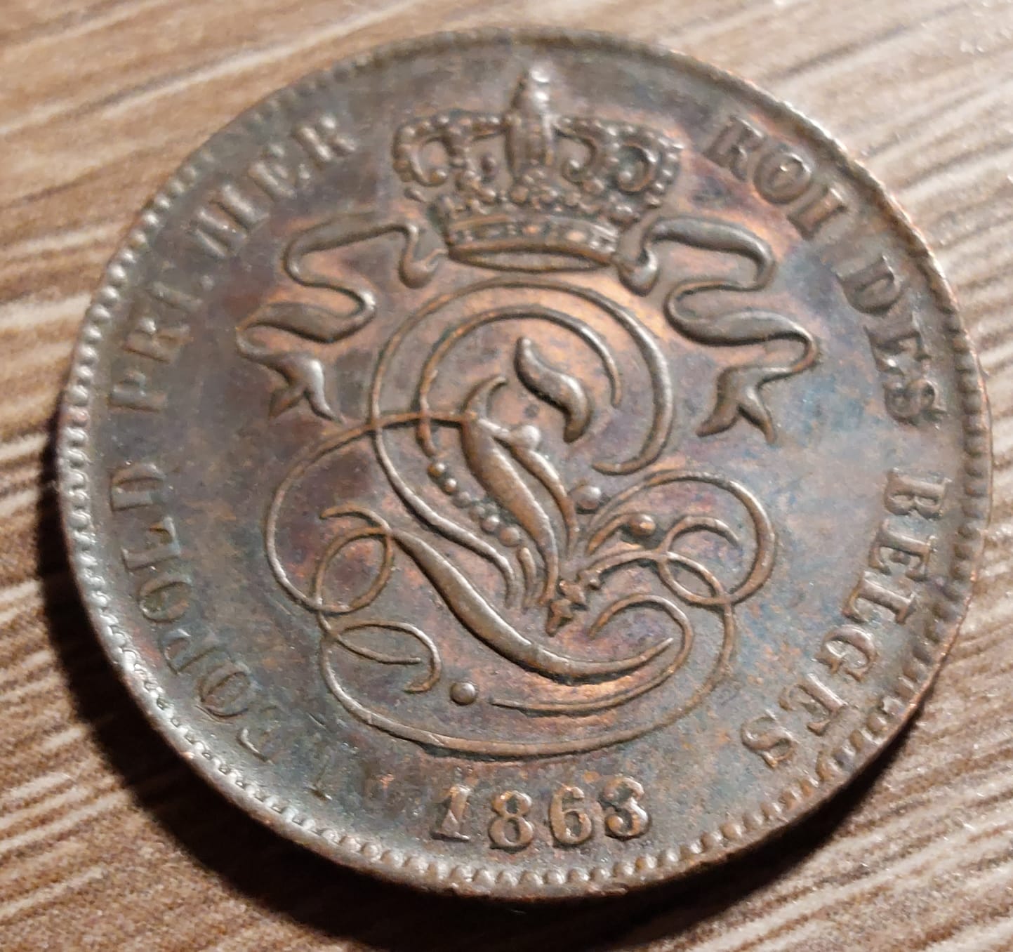 1863-2-Cent-Belgium-Grade