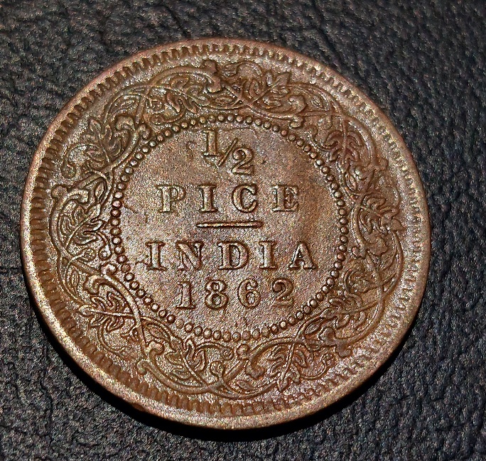 British-India-1862-1/2-Pice