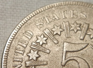 1866-Shield-Nickel,-Rays-And...