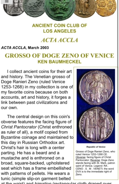 Coin-Id-Byzantine-Era,-Italy,-Date?-Purchased-In-Greece-Id:-13th-C-Venetian-Grosso-Of-Ranieri-Zeno