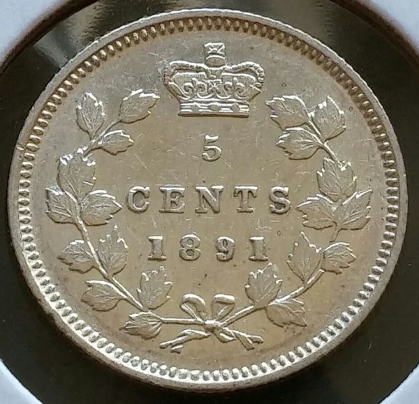 1891-Victorian-5-Cents.-Grade-Please-: