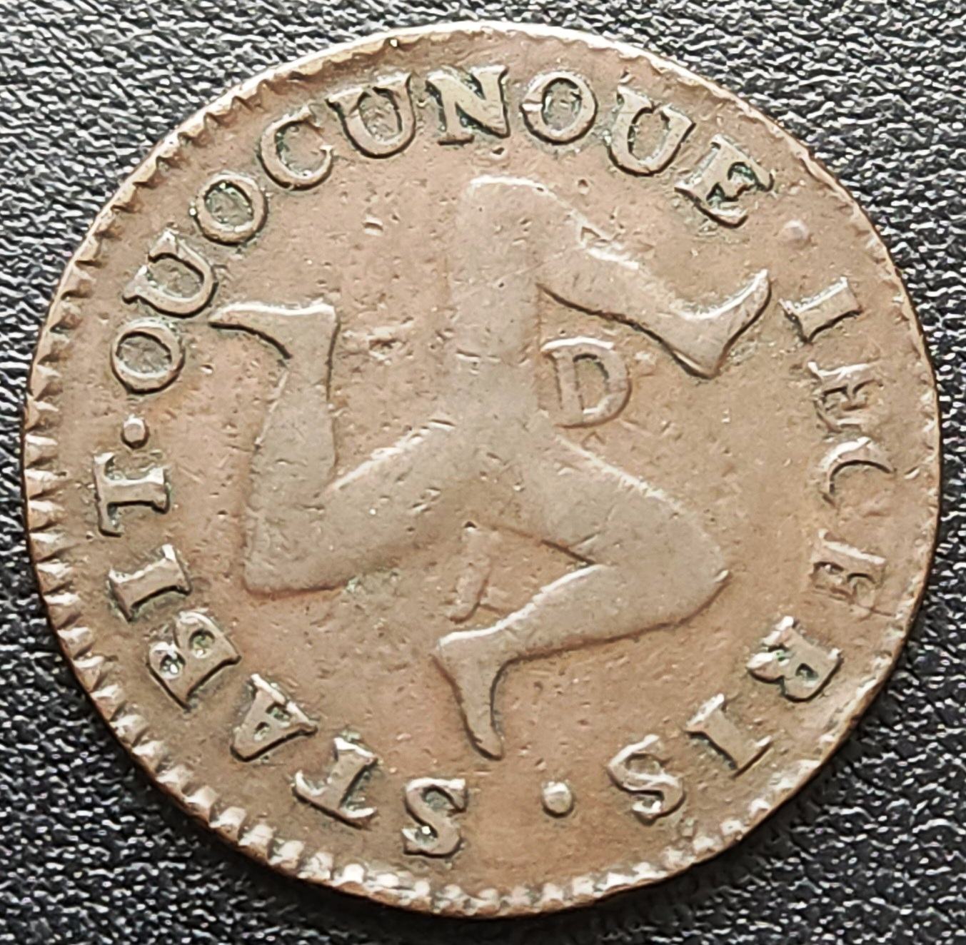 1733-Isle-Of-Man-1/2-Penny-Or-Penny?-Fake?