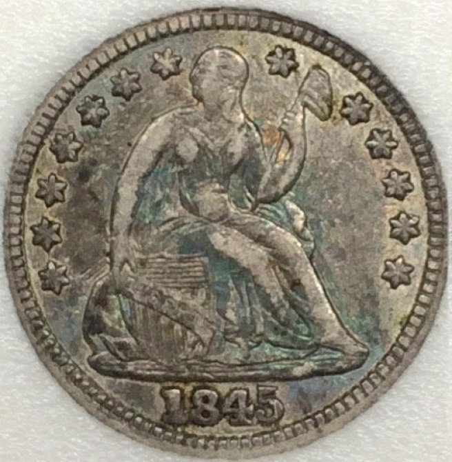 1845-Half-Dime