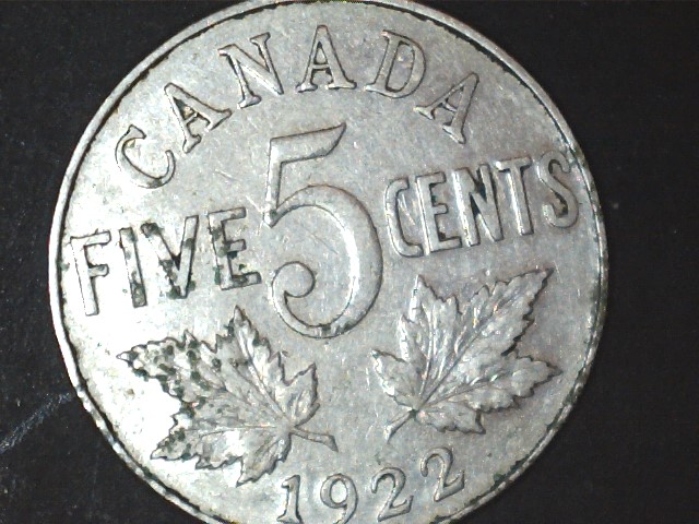 1922-Canada-5-Cents-Near-Or-Far-Rim?