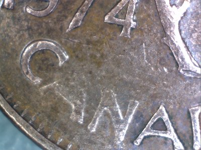 1974-Canadian-Penny,-Die-Error,-Or-Just-Warn?