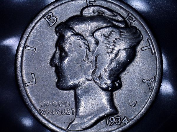 Circulated-1934-Mercury-Dime
