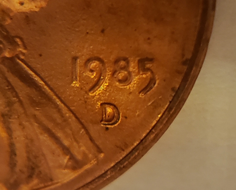 1985-D-Lincoln-Penny----See-Rev.-Columns-DDR-And-DDO?