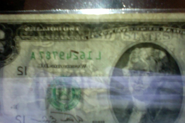 1976-Error-Note,-Embedded-Plastic-In-Note.