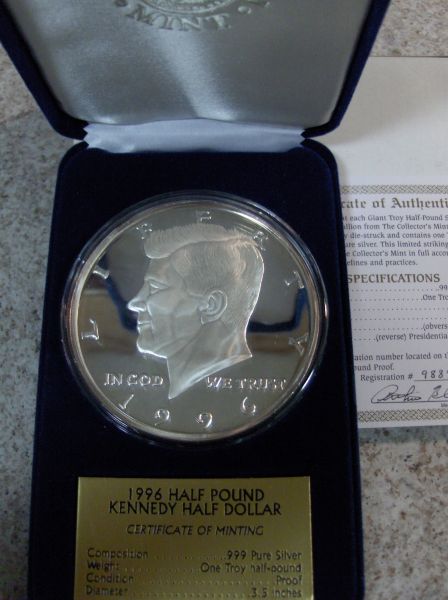 .999-Pure-Silver-Proof-1996-Kennedy-Half-Dollar