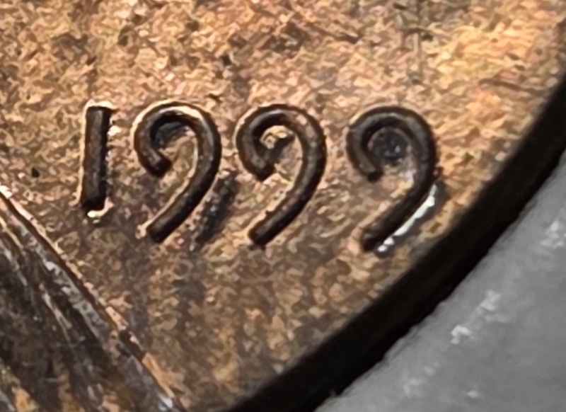 1999-P---1-Cent-Off-Center-Strike,-Double-Date-Question