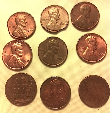 Penny-Clip-Errors-6,-Blank-Planchet,-Lamination-Error,-?
