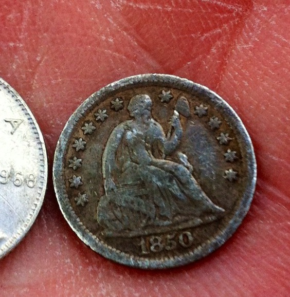 1850-Half-Dime-Found