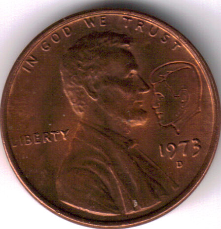 1973-Lincoln-Memorial-Cent-With-Kennedy-Counterstamp