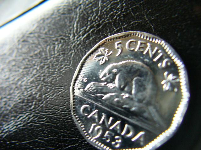 1953-Canadian-Nickel-Error?-First-Recorded-Foreign-Trail-Die-Canada