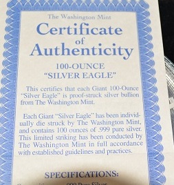 100-Ounce-1997-Silver-Eagle-Proof