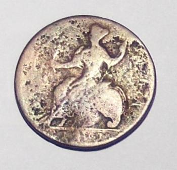 ID---2-Worn-Copper-Coins-1700-S-/Spain?