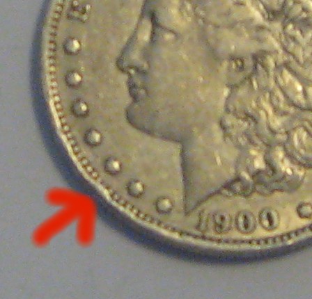1900-O-Morgan-Possible-Extra-Silver-On-Edge-And-Error-
