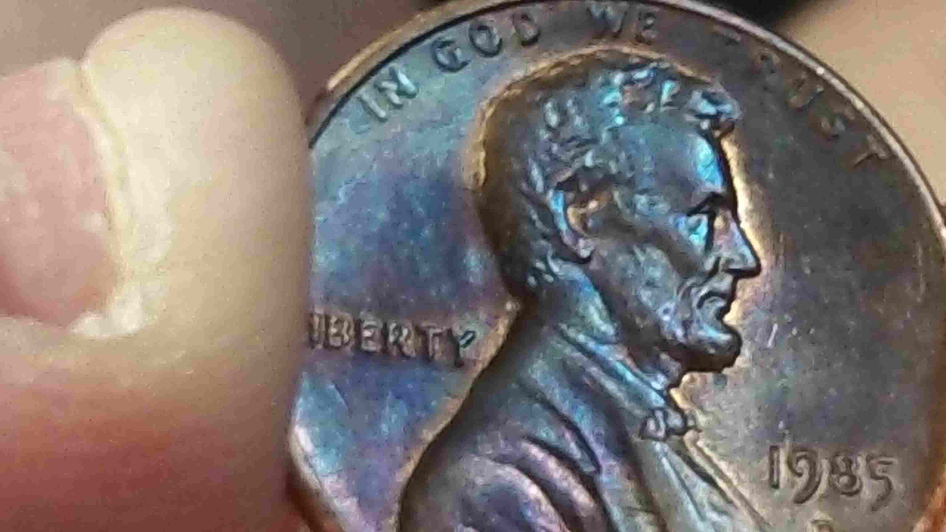 1985-D-Rainbow-Toned-Lincoln-Cent.