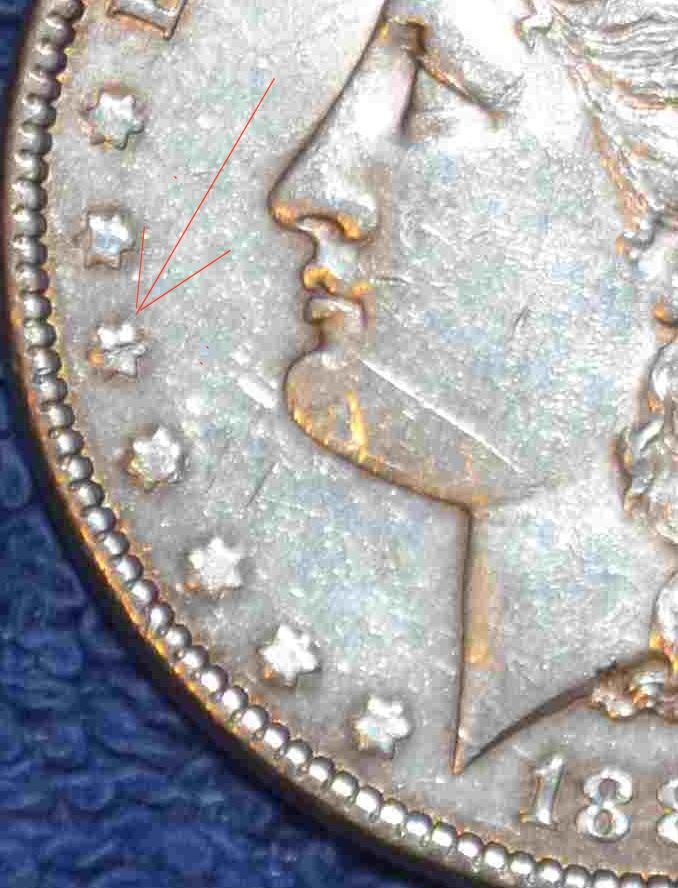 1889-P-Morgan-Dollar-Die-Chipped-Star-And-Possible-Gouge.