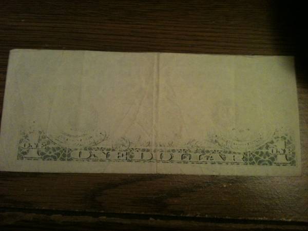 1995-Dollar-Note-With-Back-Missing-Almost-All-Print