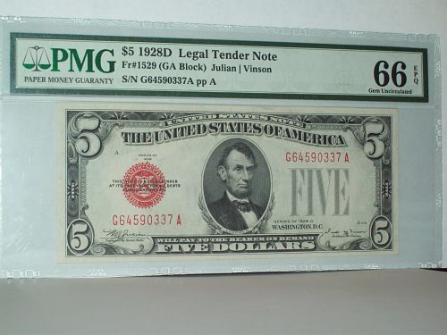 1928-Red-Seal-$5-Bill