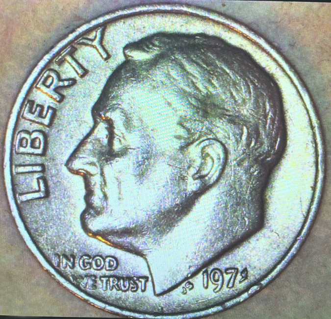 1970-Something-Roosevelt-Dime-With-A-Nearly-Missing-Number-On-The-Date;-Cannot-See-Any-File-Marks