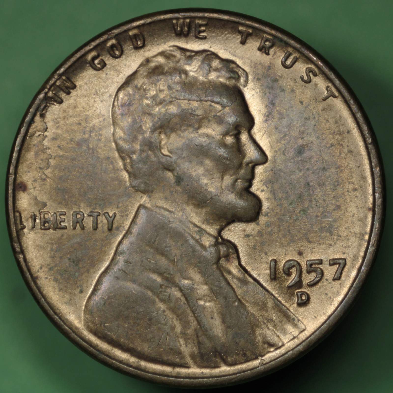 1957-D-1c-Struck-In-Foil-&-BIE