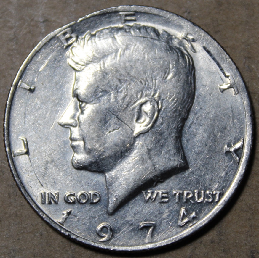 1974-Kennedy-Half-With-Clipped-Planchet-?