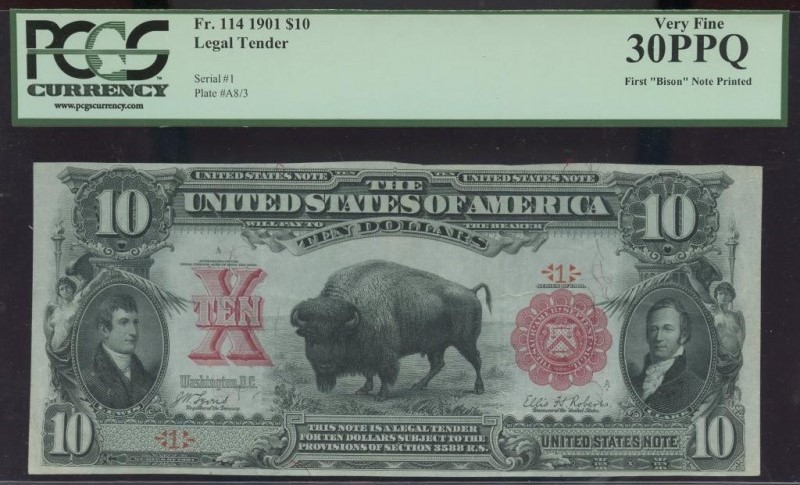 First-1901-$10-Bison-Note-Ever-Printed