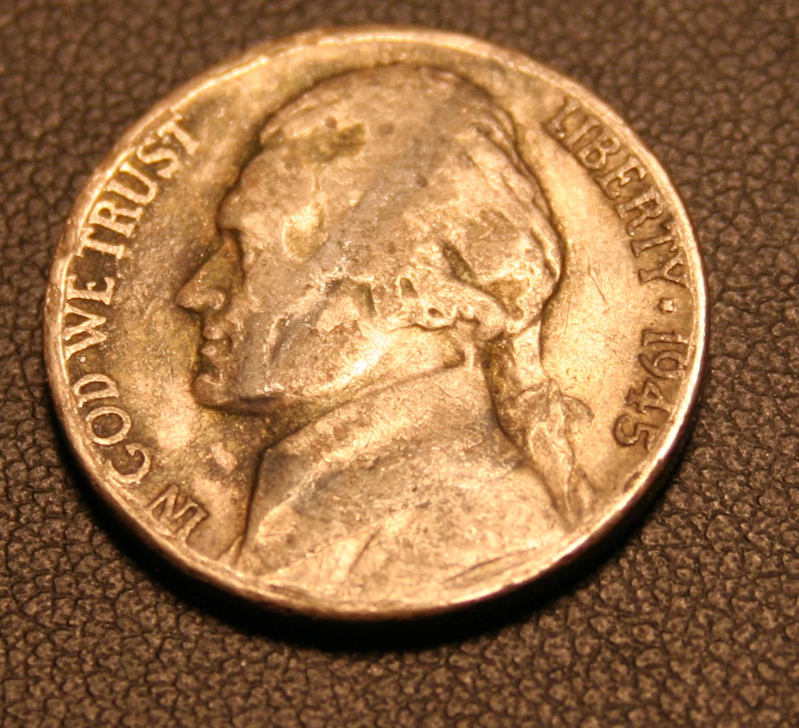 Is-This-Lamination-On-My-1945-P-Silver-War-Nickel?