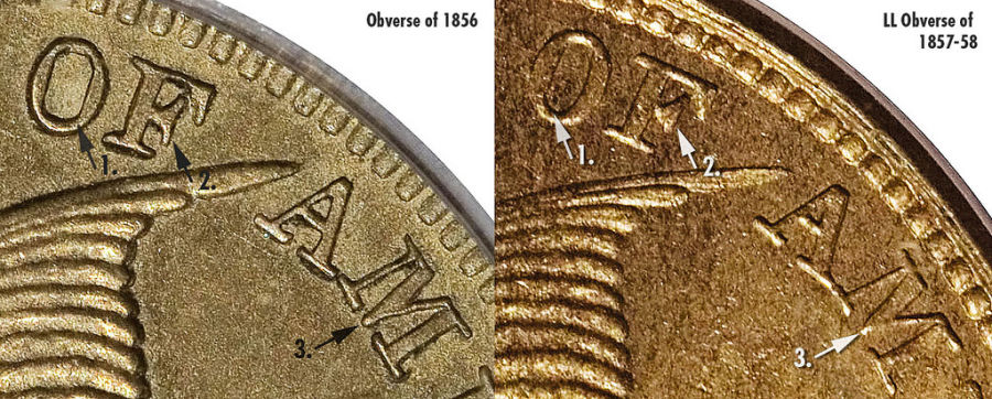 Identifying-Counterfeit-Vs.-Genuine-1856-Flying-Eagle-Cents.