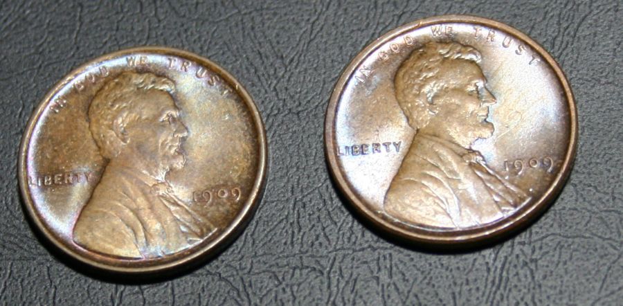 1909-&-1909-VDB-Blue-Toning-Cents