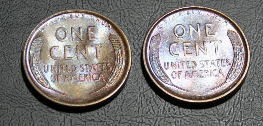 1909-&-1909-VDB-Blue-Toning-Cents