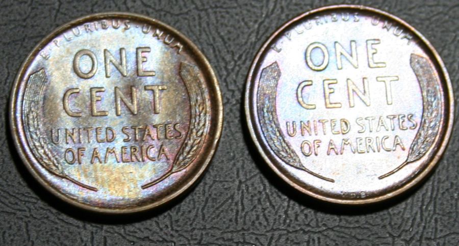1909-&-1909-VDB-Blue-Toning-Cents
