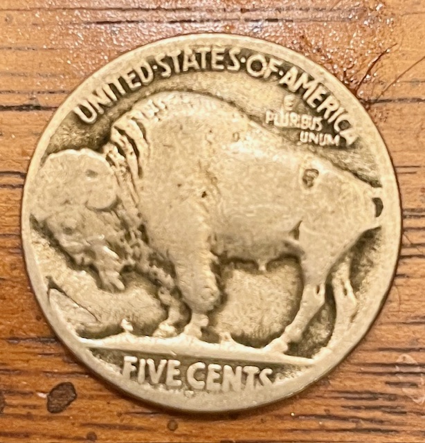 PMD-Or-Some-Sort-Of-Lamination-Error?-1923-S-Buffalo-Nickel-Reverse