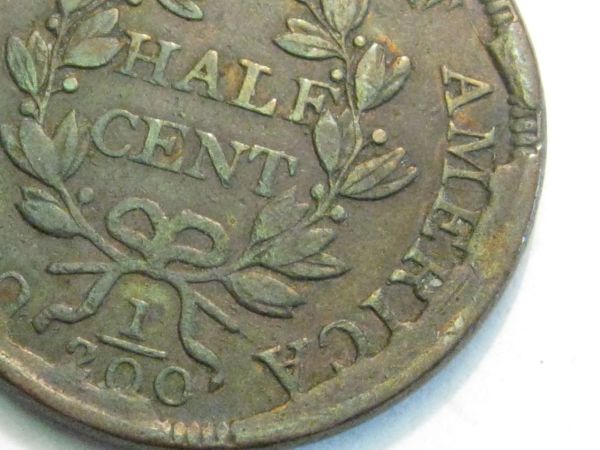 1804-Draped-Bust-Half-Cent.-Spike-Chin
