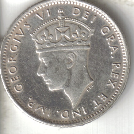 1947-Newfoundland-10-Cents--Grade-Pls