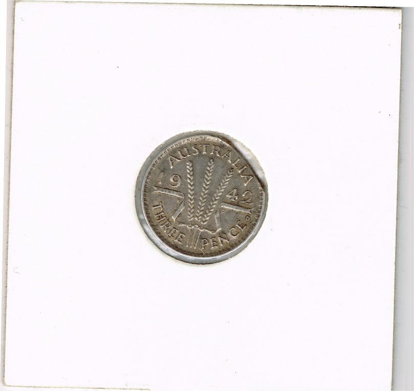 1942-Threepence-Australia-Clipped-Planchet