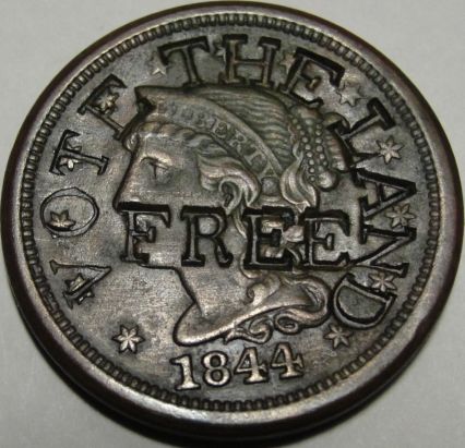 Vote-The-Land-/-Free---Counterstamped-Large-Cent-Token