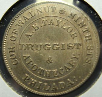 Civil-War-Token---A-B-Taylor-Soda-Water,-Pa750u-1c,-R-7