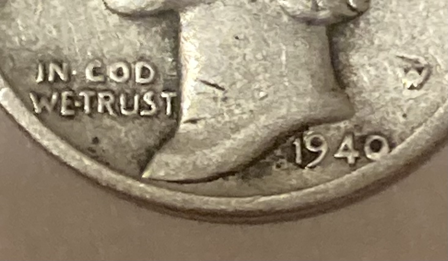 1940-Mercury-Dime.-The-Date-On-The-Dime-Is-Looks-Off