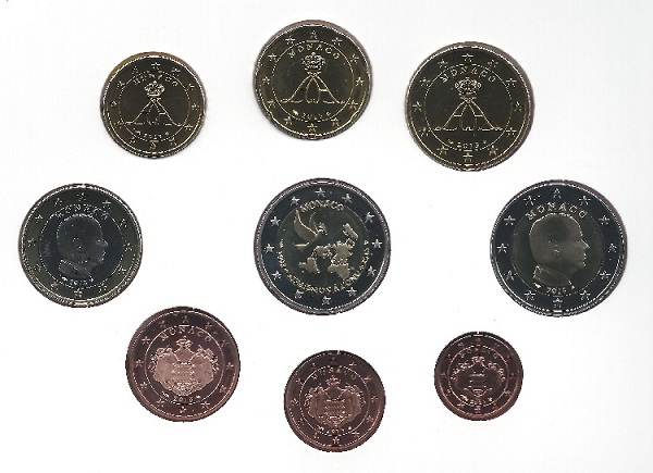 Monaco-2013:-2-Euro-20-Years-Un-And-Bu-Set