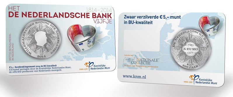 Netherlands-5-And-10-Euro-2014-'200-Years-Dutch-Banking'