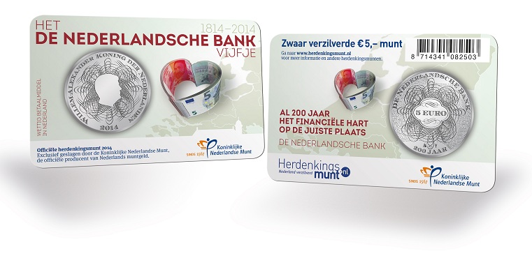 Netherlands-5-And-10-Euro-2014-'200-Years-Dutch-Banking'